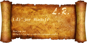 Lájer Rudolf névjegykártya