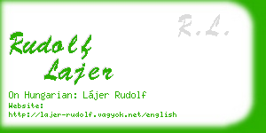 rudolf lajer business card